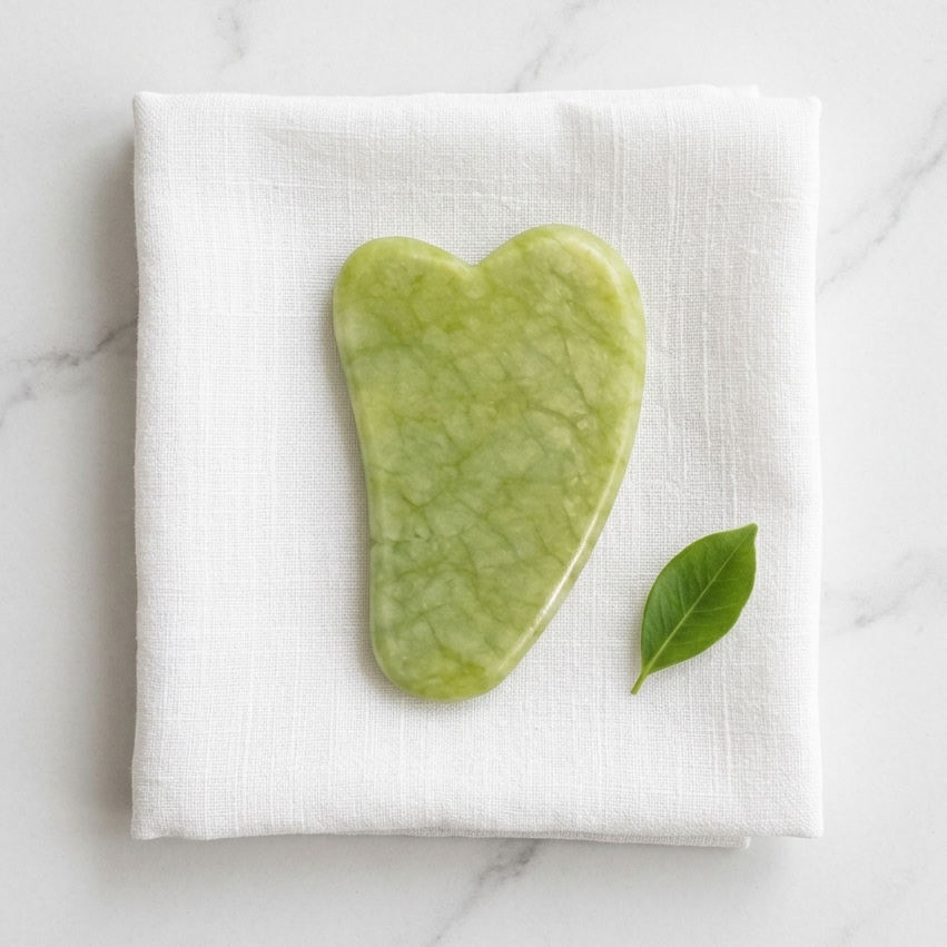 Soft Ritual Jade Roller & Gua Sha Set — natural stone facial tools