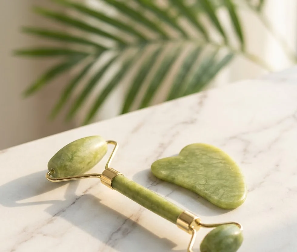 The Morning Ritual Set — Soft Ritual Ice Roller with Jade Roller and Gua Sha